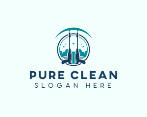 Pressure Washer Cleaning logo design