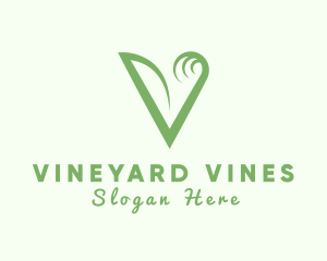 Vine Letter V logo design