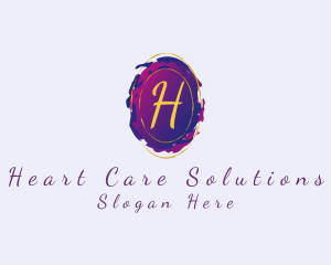 Oval Watercolor Fashion logo design