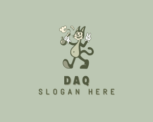 Mascot - Cat Marijuana Cartoon logo design