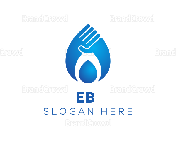 Blue Clean Hand Logo