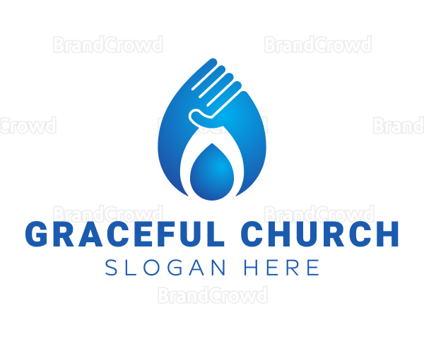 Blue Clean Hand Logo