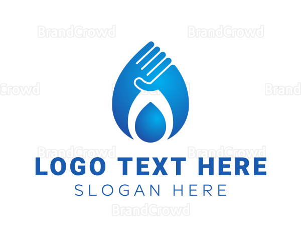 Blue Clean Hand Logo