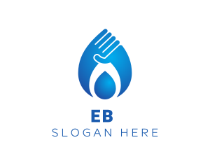 Blue Clean Hand Logo