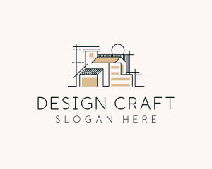 House Blueprint Architecture Design logo design