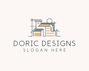 House Blueprint Architecture Design logo design