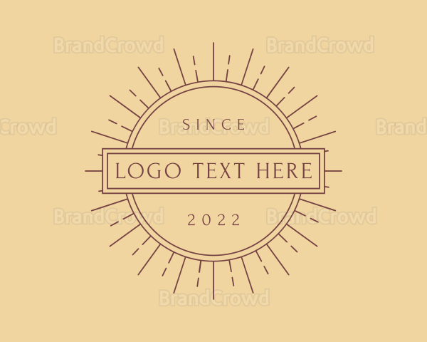 Rustic Hipster Badge Logo