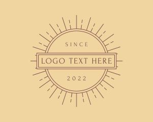 Wordmark - Rustic Hipster Badge logo design