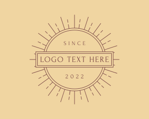 Rustic Hipster Badge Logo