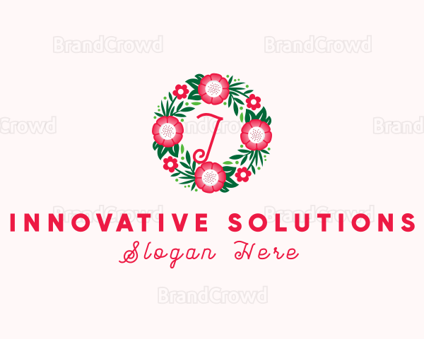 Bouquet Wreath Flower Logo