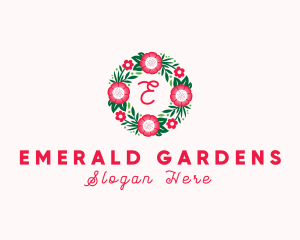 Bouquet Wreath Flower logo design