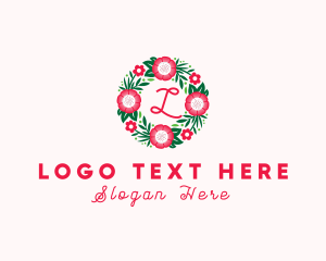 Floral Arrangement - Bouquet Wreath Flower logo design