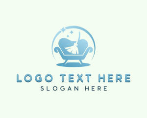 Deep Clean - Sofa Broom Cleaning logo design