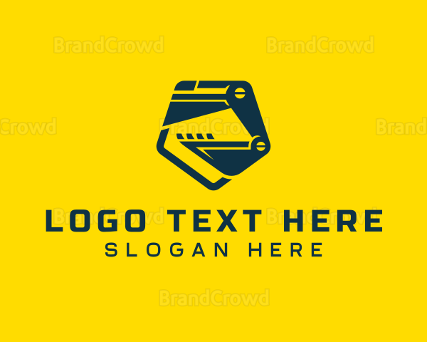 Pentagon Excavator Machinery Logo