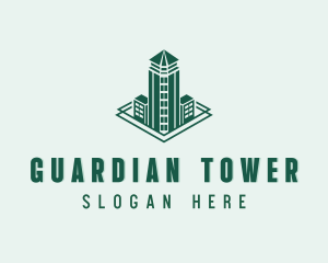 Tower Building Skyscraper logo design