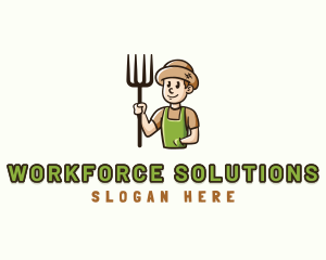 Labor - Pitchfork Farmer Gardener logo design