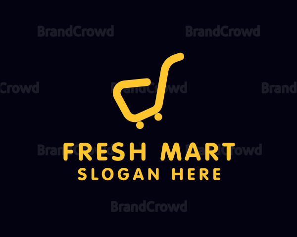 Grocery Market Cart Logo