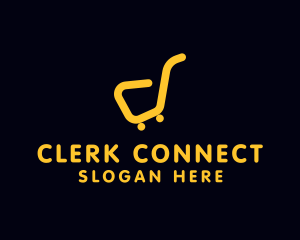 Clerk - Grocery Market Cart logo design