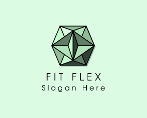 Activewear - Luxury Emerald Crystal logo design