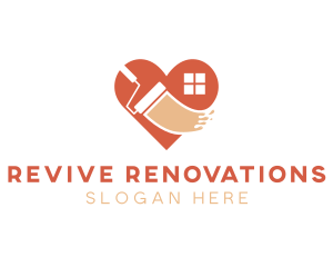 Renovation - Paint Home Renovation logo design