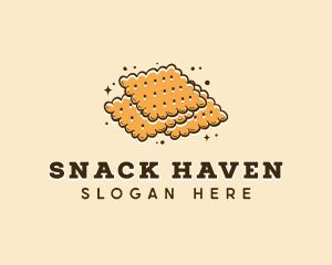 Biscuit Cracker Food logo design