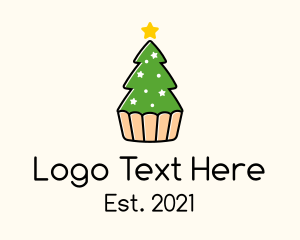 Pastry - Christmas Tree Cake logo design