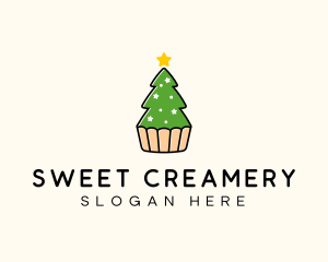 Christmas Tree Cake  logo design