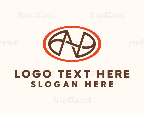 Coffee Bean Letter N Logo