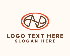 Oval - Coffee Bean Letter N logo design