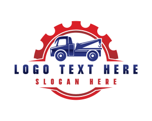 Emblem - Tow Truck Transportation logo design