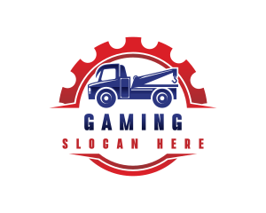 Emblem - Tow Truck Transportation logo design