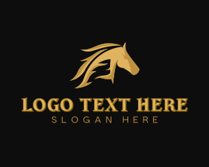 Horse Head - Stallion Horse Equine Stable logo design