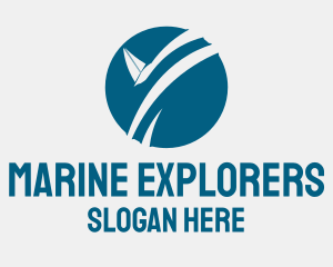 Marine Sailboat Beach logo design