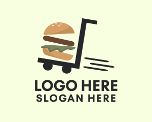 Hamburger Food Delivery logo design