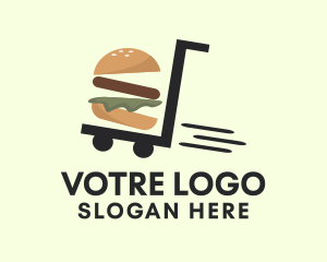 Dish - Hamburger Food Delivery logo design