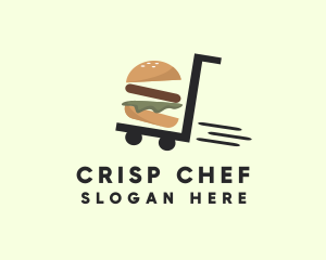 Hamburger Food Delivery logo design