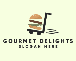 Hamburger Food Delivery logo design