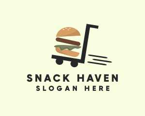 Hamburger Food Delivery logo design