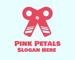 Pink Ribbon Scissors logo design