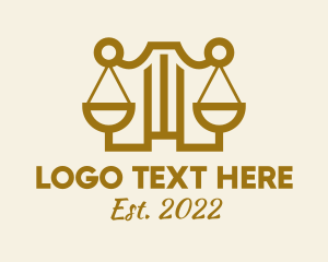 Court - Law School Scales logo design