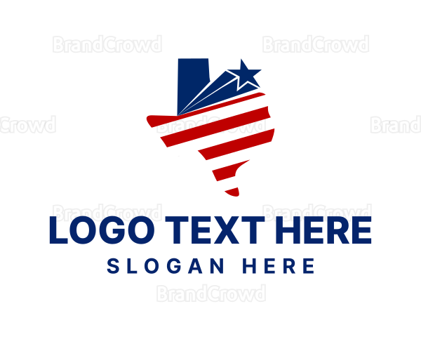 Political Texas Map Logo