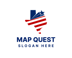 Political Texas Map  logo design