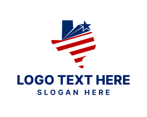 Idaho - Political Texas Map logo design