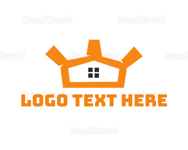 Orange Abstract Real Estate Logo