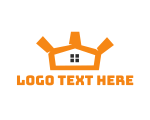 Housing - Orange Abstract Real Estate logo design