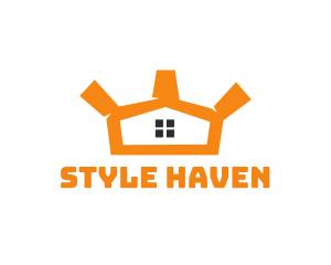 Orange Abstract Real Estate Logo