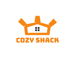 Shack - Orange Abstract Real Estate logo design