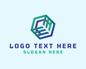 3d - Professional Tech Cube logo design