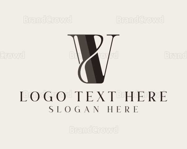Feminine Stylish Boutique Letter V Logo