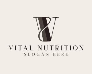 Feminine Stylish Boutique Letter V logo design